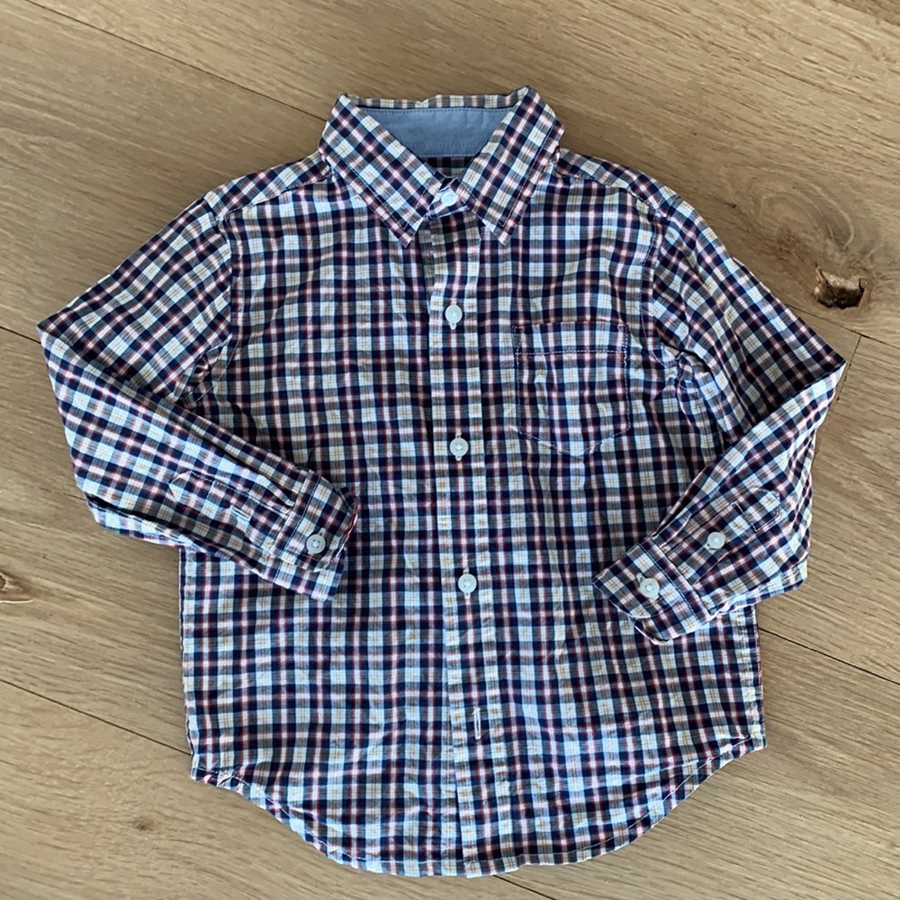 JANIE AND JACK Plaid Button Down